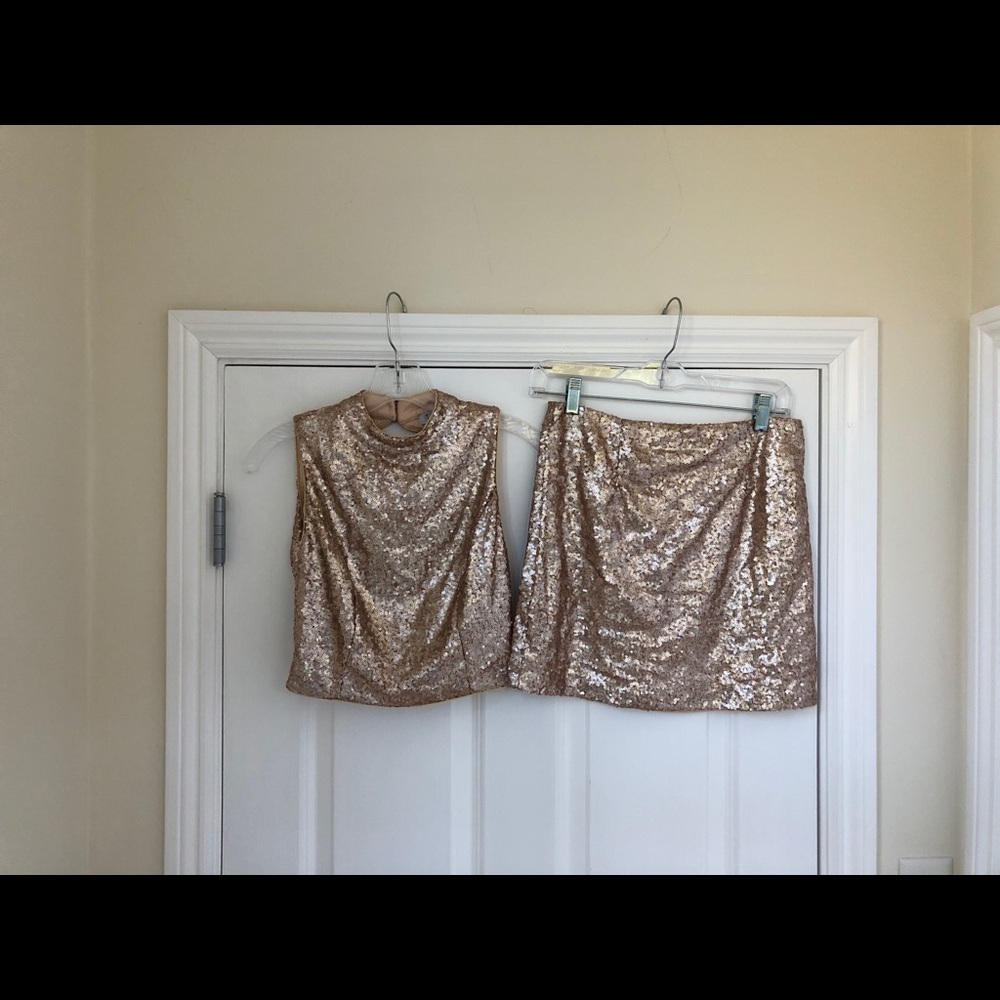 gold sequin Tobi set